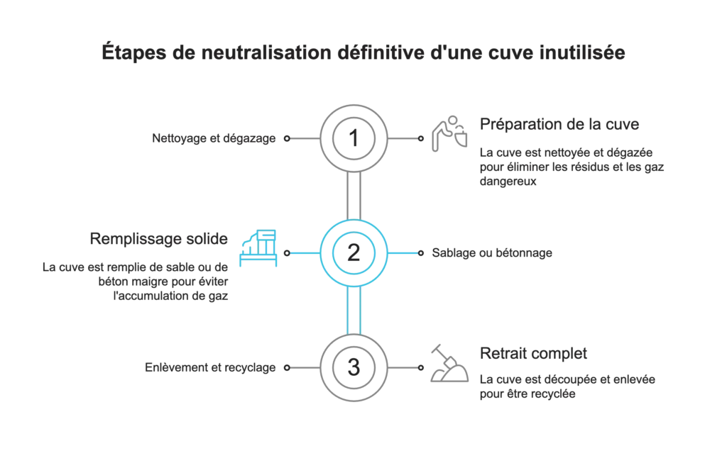 Neutralisation et nettoyage de la cuve